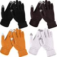 thumbnail image 1 of 4 pares de guantes de invierno para mujer con pantalla táctil, 1 of 5