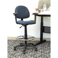thumbnail image 2 of Boss Office Tabouret de Dessin à Roulettes en Tissu à Confort Profilé avec Accoudoirs, Bleu, 2 of 7