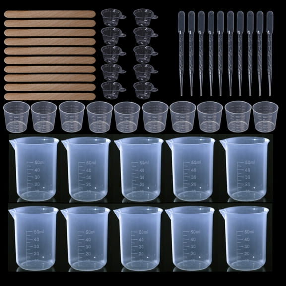 Oasiva Reusable Epoxy Resin Tools Kit Crystal Clear Jewelry Resin Starter Tools for Crafts Making,Artwork,Jewelry Casting,DIY