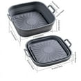 thumbnail image 2 of Filtre à Huile Antiadhésif pour Friteuse à Air Chaud, Doublure en Silicone Réutilisable, Résistant à la Chaleur pour une Cuisson Sécurisée, Pliable pour l'Efficacité de l'Espace, Lavable au Lave-Vaisselle (Gris), 2 of 5