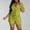 Green, variant on ZhiFeng Short Outfits for Women Lapel Short Sleeved Button Shirt Mid Waisted Shorts Outfits Solid Color Fashion Loose Fit Set Ladies Travel Leisure Suit