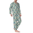 thumbnail image 2 of Hirioo Colorful Pugs for Men's Pajama Sets 2 Piece Pjs Men's Long-Sleeved Pajama Set Button Down Sleepwear,S-XXL-Small, 2 of 7