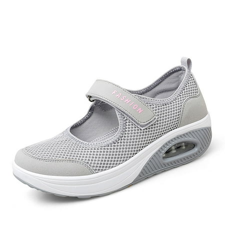 

HEBELEENA Women Wedge Shoes Breathable Mesh Sneakers Slip On Comfort Walking Shoes