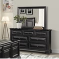 thumbnail image 5 of Roundhill Furniture Vintage Black Wood Bedroom Set, King Panel Bed, Dresser, Mirror, 2 Nightstands, 5 of 14