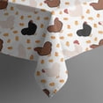thumbnail image 5 of White Chicken Heart Pattern Square Tablecloth,Waterproof Square Table Cover,Wipeable Spillproof Washable Table Cover for Home Kitchen Party Decor 60"x60"(152x152cm), 5 of 6