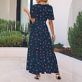 thumbnail image 5 of Fnooota Summer Dresses for Women 2025, Vacation Trendy V-Neck Floral Print Maxi Dresses Multicolor Size S-2XL, 5 of 8