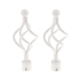 thumbnail image 4 of 2 varillas decorativas para cortinas de ventana, diámetro interior de 28 mm. Twist White, 4 of 9
