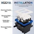 thumbnail image 5 of 1/4” Double Gang Receptacle Outlet Box Extender,Blue Electrical Outlet Extender for Electrical Outlet Box,A Great Helper for Outlet Box Adjustments,3Pack, 5 of 6