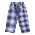 thumbnail image 2 of Fozruso Baby Infant Girls Boys Summer Plaid Cropped Pants Pants Loose Casual Fashion Pants Kids Casual Pants Sizes 3-4 Years(Blue), 2 of 7