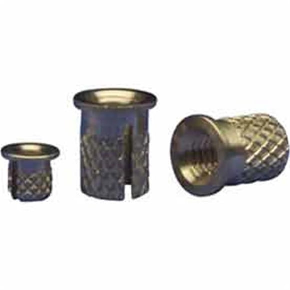 E-Z Lok B435497 4-40 in. Flanged Press Insert - Brass