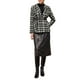 thumbnail image 2 of Blazers de tweed a cuadros para mujer con solapa muesca 2025, chaquetas de traje de una botonadura, estilo casual de negocios, color negro, 2 of 5