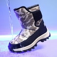 thumbnail image 5 of Glisme Boys Winter Boots Insulated Warm Thermal Ankle Boots With Sole For Outdoor Play And Cold Weather Activities Leisure Grey Boots Size 11-11.5 Years, 5 of 5