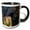 Black/White, variant on 3drose, Greece, Meteora. Christian Monastery Atop Rock Formation., 11oz Two-tone Black Mug