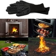 thumbnail image 2 of 1pc Oven Gloves 932 °F Heat Resistant Gloves, Cut Resistant Oven Gloves, Non-Slip Silicone BBQ Gloves, Kitchen Safe Cooking Gloves, Oven Gloves, BBQ, Grill, Outdoor Camping Picnic, Cookware Barbecue, 2 of 5