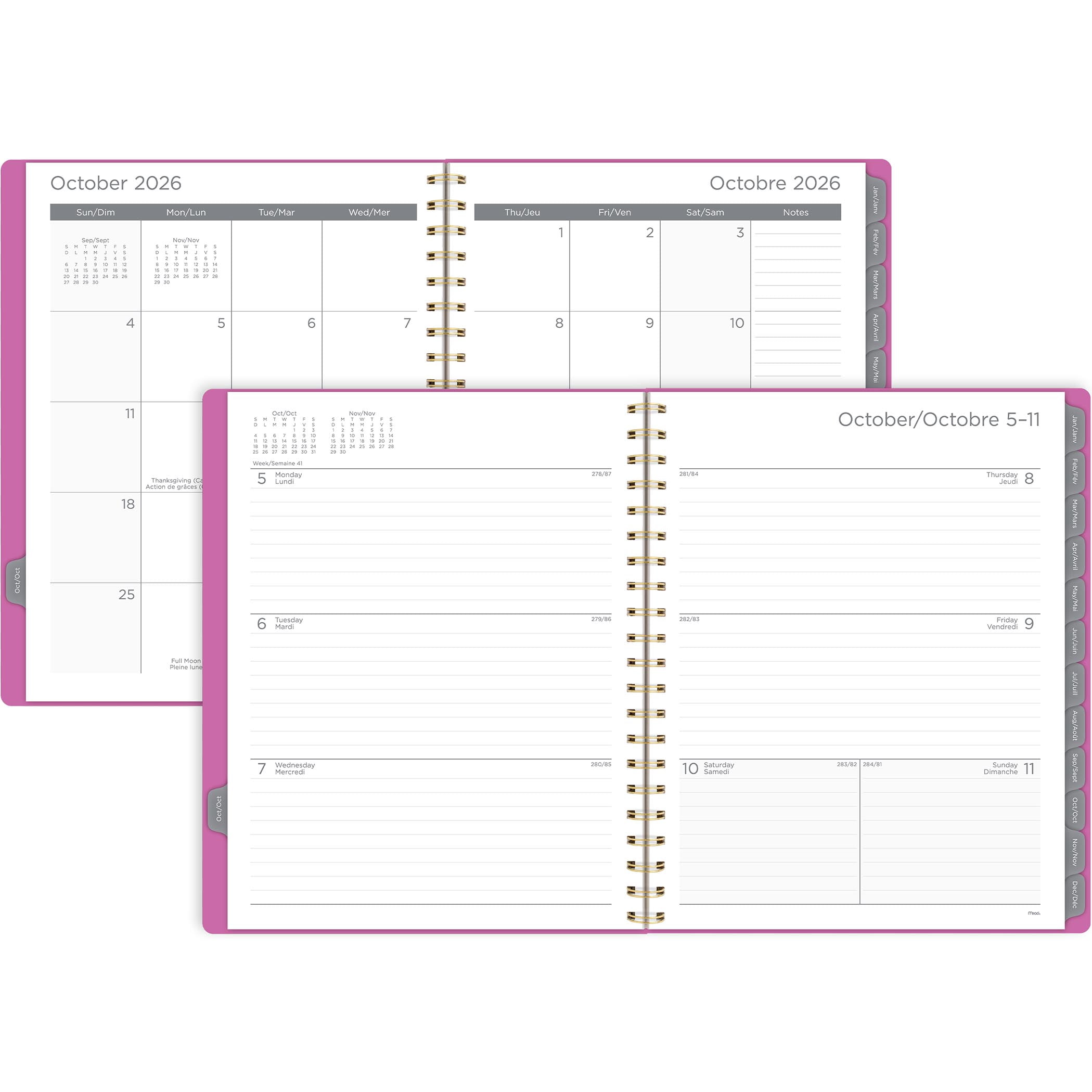 2027 Mead® Summer Blossom Large Weekly and Monthly Planner