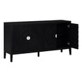 thumbnail image 3 of Black Sideboard With Rounded Door Design - Adds A Graceful Touch To Your Home 4-door Retro Storage Maximizes Efficiency In, 3 of 7