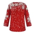 thumbnail image 5 of Qertyioot Chandail en Molleton de Noël pour Femmes Mode Décontractée Manches Longues Col en V Chandail, 5 of 5