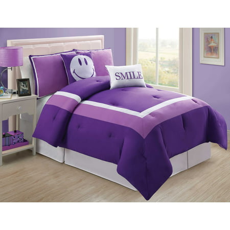 VCNY Home Hotel Juvi Kids 4/5 Piece Bedding Comforter Set, Decorative Pillows Included, Multiple Colors Available
