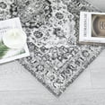 thumbnail image 5 of Hasoo Vintage Floral Area Rug 4' x 6' Grey Flodable Floral Print Distressed Non Slip Indoor Rug for Living Room Bathroom Kitchen Bedroom, 5 of 5