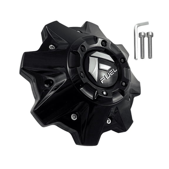 Fuel 2PC FUEL 8LUG CAP W/ RISER GLOSS BLACK - 1002-53GB