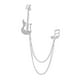 thumbnail image 2 of 2x Broche de Nota Musical para Hombre, Broche de Solapa, Alfileres de Cuello, Broche de Cadena Colgante, Broche de Cadena para Aniversario de 2 piezas, 2 of 8