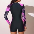 thumbnail image 7 of Axiiglly Long Sleeve Swimsuits for Women Rash Guard One Piece Boyleg Swimsuit Zipper Surfing Bathing Suit UPF 50+, S-3XL, 7 of 7