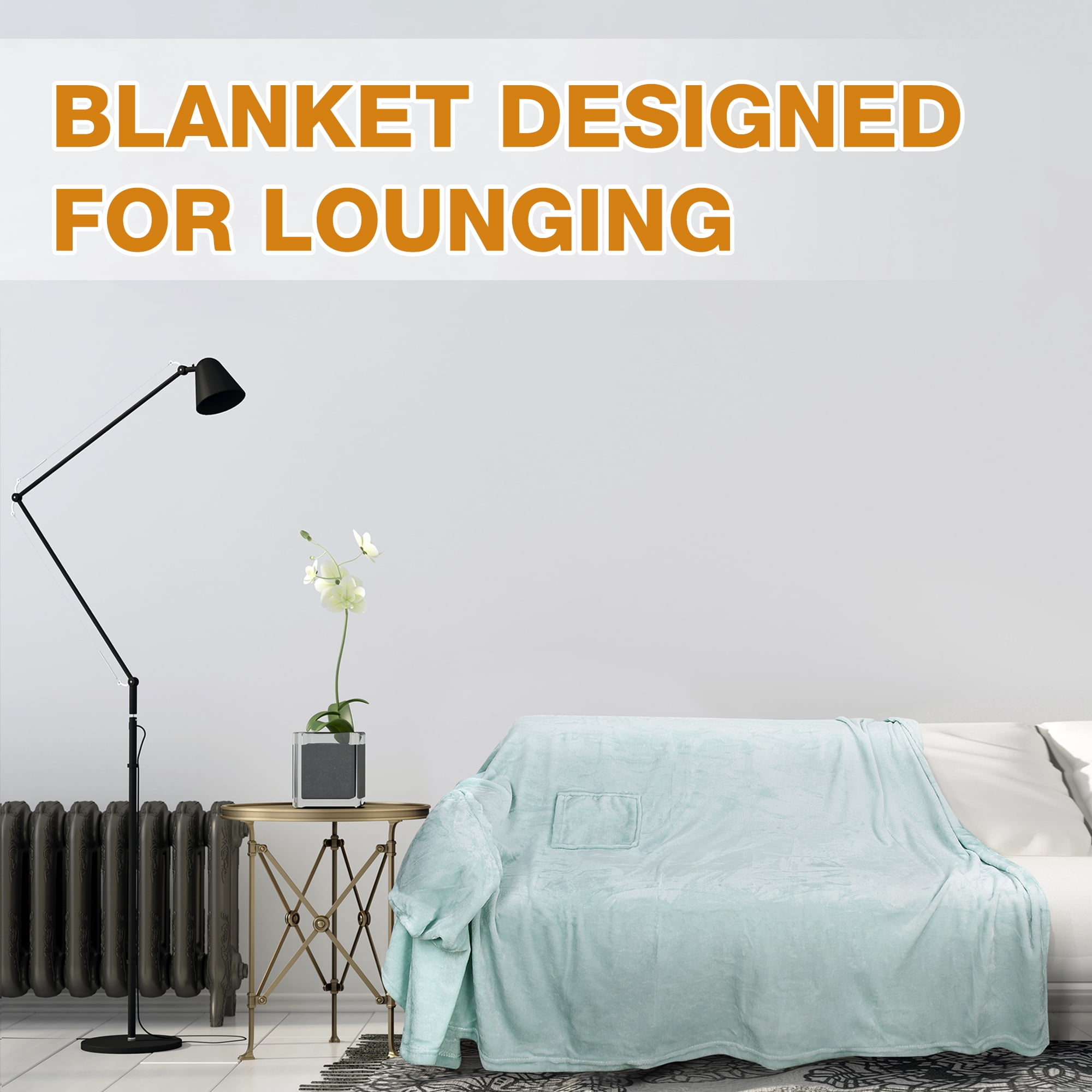 home comforts blanket Blanket with Sleeves, Super Soft Wearable TV Blanket Robe Fleece for Adults 73 x 51”| Cozy Warm, Lightweigh