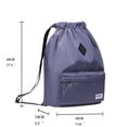 thumbnail image 2 of KAUKKO Cordón Deportes Mochila Gimnasio Yoga Bolsa Hombro Mochila para Hombres y Mujeres KAUKKO  K1031-2-Grey, 2 of 5