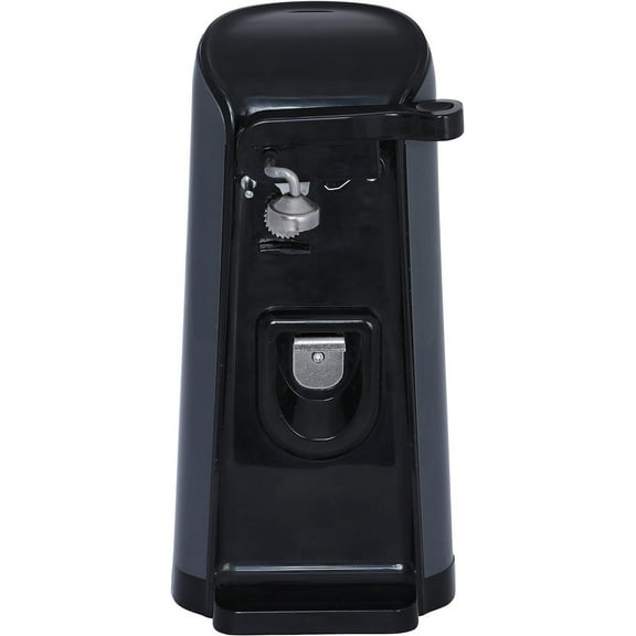 Brentwood Appliances J-30B Tall Electric Can Opener with Knife Sharpener and Bottle Opener, Black