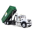 thumbnail image 3 of Mack Granite Garbage Truck "Waste Management" White and Green with Tub-Style Roll-Off Container 1/34 Diecast Model by First Gear, 3 of 6