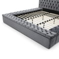 thumbnail image 3 of Better Home Products Cosmopolitan Velvet Upholstered Platform King Bed in Gray, 3 of 9
