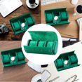 thumbnail image 5 of Segolike 3 Slots Watches Case Portable PU Luxury Retro Watches Organizer Wristwatch Display for Bracelet Trip Men Women , Green, 7.87x3.94x2.76inch StyleC-Green, 5 of 7