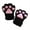 Black, variant on Women Kids Girls Winter Warm Full Finger Gloves Cute Cartoon Cat Paw Thicken Fuzzy Plush Mittens Anime Lolita Cosplay Costume Accessories