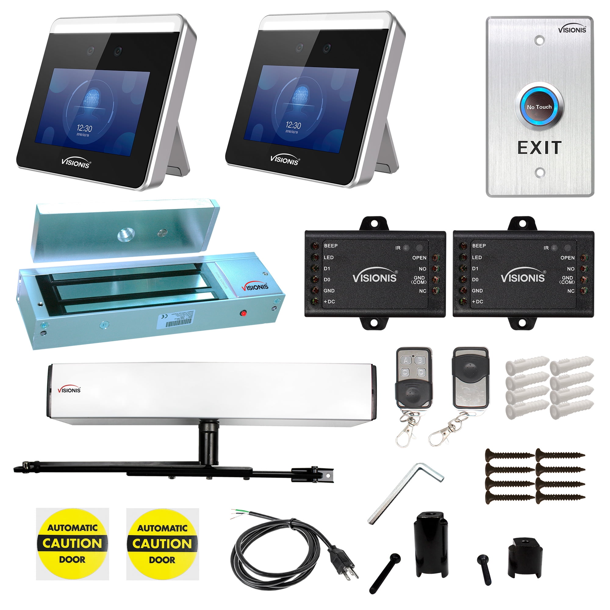 FPC8579 Access Control Face Recognition + Time And Attendance + WIFI + Out Swinging Automatic