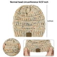 thumbnail image 4 of Loritta 2 Pack Womens Hats Thick Fleece Winter Beanie Hats for Women Mixed Black and Beige, 4 of 6