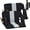 Black and Gray, variant on 2 Pack 20 Inch Stadium Seats - Wide Bleacher Chairs with Adjustable Backrest Armrests Side Pockets and Carry Handle - Blue