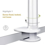 Gooseneck Phone Holder for Bed - Flexible 360 Adjustable Clamp Clip, Overhead Cell Phone Mount Stand for Desk, White