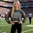 thumbnail image 5 of Gamivast Womens Graphic Sweatshirts Game Day Block Letter Graphic Crew Neck Long Sleeve Cropped Sweatshirts Pullover Tops Casual Athletic Wear Outfits, 5 of 5