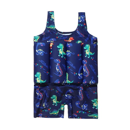 

Mikilon Toddler Floatation Swimsuit with Adjustable Buoyancy Float Suit One-Piece Training Aid Swimwear for Girls Boys 3-4 Years Child