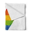thumbnail image 2 of Pride Soft Flannel Fleece Throw Blanket, Polygonal Gay Rainbow Heart with Inscription LGBT Love Romance Culture Community, Cozy Plush for Indoor and Outdoor Use, 50" x 60", Multicolor, by Ambesonne, 2 of 5