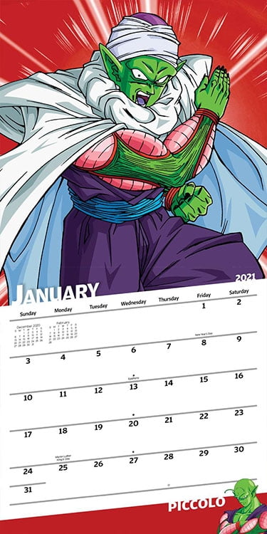 Dateworks 2021 Dragon Ball Z Wall Calendar Walmart Com Walmart Com