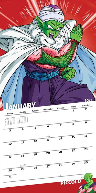 Picolokingoffsatan Dragon Ball Z Calendar 2021 2022 Shop Trends 