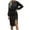 Black, variant on IROINNID Formal Dress for Women Wedding Guest Evening Party Formal Dress Winter Solid Threaded Lantern Long Sleeve Knitted Slit Bag Hip Round Neck Dress,Black