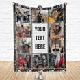 thumbnail image 3 of Customized Photo Collage Blanket-Wedding Blanket. Soft Fleece Throw Blanket, Personalized Picture Blanket. Gift for Wedding, Christmas, Birthday & Anniversary.(Photo Blanket- 07, 50" X 60") A Blankets, 3 of 5