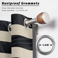 thumbnail image 4 of Black Cream Stripes Outdoor Curtains for Patio, Minimalist Black Slant Line Sunshade Privacy Drapes Grommet Waterproof Outside Curtains for Porch/Cabana/Balcony 54"x 84", 2 Panel, 4 of 9