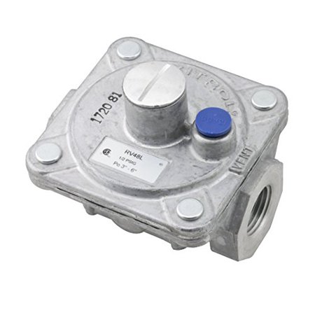 Maxitrol RV48L Natural Gas Pressure Regulator, 1/2" FPT Thread, 13/16" In and Out Opening, 1/2 PSIG In, 3"-6" WC Out