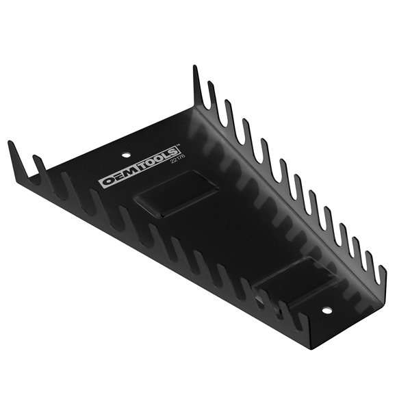 OEMTOOLS 22176 Pro Organiseur de Clé Magnétique, Rail de Rangement de 12 Clés, Organiseurs d'Outils pour Boîtes à Outils et Surfaces Métalliques, Noir
