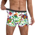 thumbnail image 2 of Salouo Paisley Print Men's Boxer Briefs,Breathable Underwear Elastic Waistband Briefs for Men -Medium, 2 of 8