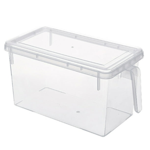 Caja Almacenamiento para Refrigerador Tipo Cajón Caja Conservación Alimentos para El Caja Plástico Caja Almacenamiento para Congelador Caja Sellada Transparente