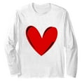 thumbnail image 2 of yillto Women Crewneck Sweatshirts Lightweight Casual Long Sleeve Shirts Heart Graphic Ladies Tops, 2 of 4